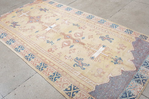Antique Moroccan Area Rug (4' x 9')